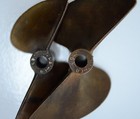 2 Prather Bronze Brass Model Boat Ship Props Propellers 255 240 Nice Patina Vtg