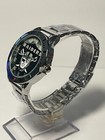 Las Vegas Raiders Nfl Team Logo Stainless-steel Link Silver Men s Watch New