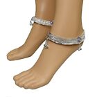 Anklet Payal Silver Plated Bollywood Foot Jewelry Bracelet Barefoot Ankle Chain