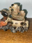 Vintage Hand Carved Chinese Soapstone Sculpture Birds