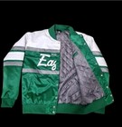 Philadelphia Eagles Nfl Satin Bomber Jacket Size Medium Black Friday Super Sale