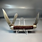 Vtg Case Xx 6347 Hp Stockman Knife    for Flesh Only    Pretty Bone Handles