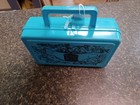 Vintage Burger King Whirley Industries Plastic Teal Lunch Box Pencil Box 5  X 8 
