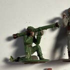 Mpc Vintage Plastic Toy Soldiers Infantry Figures Lot Of 5 Gray Hong Kong Ww2