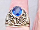 Vintage Ics  Newport Pacific High School Class Ring Bale Astralite Stainless S 7