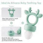 Baby Fruit Food Feeder With Popsicle Mold  Cute Teething Toys Silicone Teethers 