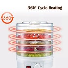 Food Dehydrator Adjustable Temperature Jerky Herbs Fruit Veggies Snacks 5 Trays
