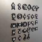 Unown Pokemon Fridge Magnet Complete Set