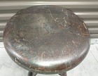 Chas Parker Antique Adjustable Wood Piano Stool Iron Feet Victorian Restoration