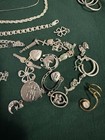 408g Sterling Silver Jewelry Lot Rings Necklaces Bracelets Charms Wearable