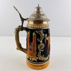 West Germany Munchner Kindl Munich Child German Beer Stein 5 5  Flip Lid Vintage