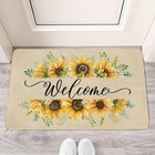 Sunflower Floral Decor Welcome Entrance Door Mat  Spring Summer Flower Home D   
