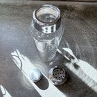 Vintage Glass Cocktail Shaker 9 5    Tall Very Thick Heavy Base Stainless Lid