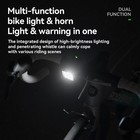 Rockbros Electronic Horn Front Light Bike Headlight  horn Waterproof Intelligent