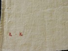 Antique French Linen Kitchen Towels Torchons Mono Ll 2 Pc Set Handwoven Chanvre