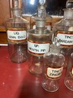 Fabulous Set 14 Antique Vintage Apothecary Chemical Jars bottles Glass Labels