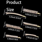 12 Pieces Rhinestone Bridal Hair Clip  Alloy Rhinestone Wedding Hair Pins Gold