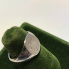 Vintage 18kt Gold Hge Stamped   Engraved Monogram  m w  Ring Size 4 Vargas Brand