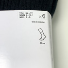 Nike Crew Socks 6 Pair Cotton Black Everyday New Sx7666-010 Men   s Medium 6-8