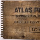 Antique Atlas Powder Co  Dangerous High Explosives Dynamite Wooden Crate -front 