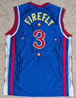 Harlem Globetrotters Jersey Mens Large Blue Basketball Firefly Fisher Stitched