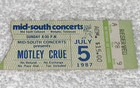 Motley Crue Whitesnake Concert Ticket Stub July 5 1987 Mid South Coliseum Tenn