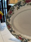 Royal Doulton Floradora Green Platter Oval Serving England