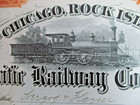 The Chicago Rock Island And Pacific Railway Company Stock Certificate  1915 