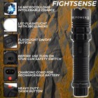 Rechargeable Flashlight Stun Gun   Pepper Spray Combo For Self Defense B