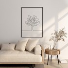 Tree Single Line Drawing  Framed Wall Art  Home Decor  Minimalist Print  Minimal