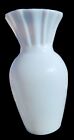Antique Milk Glass Vase Hand Blown Ruffled Crimped White Pontil Mark  