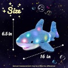 Hopearl Led Musical Stuffed Shark Lighting Up Singing Plush Toy Adjustable Volum