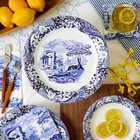 C r  Gibson Tw12-25755 Spode Blue Italia Disposable Paper Dinner Plates  10 2   