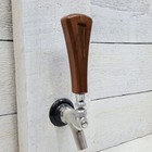 Tap Handle Solid Walnut Wood Beer Wine Coffee Tap Handle 5  Clear Lacquer Finish