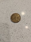Guardian Angel Pocket Medal Coin Token Gold Tone Good Luck Charm