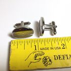 Nice Looking Vintage Pair Of Signed Hickok U s a  Oval Silvertone Cufflinks