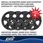 Coast2coast Int  Impostor 17 Inch 5-spoke Snap-on Wheel Cover Set  Gloss Black