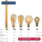 Edison Bulb A19  4pack Vintage Incandescent Light Bulbs - 60 Watt  Dimmable Lamp