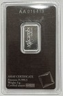 Valcambi Suisse Switzerland Platinum 5 Grams  9995 Fine Sealed Assay Card Bar