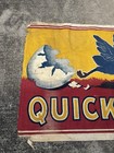 Vintage Quick Meal Stove Range Advertising Store Display Banner Painted Antique