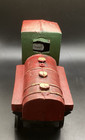 Vtg Cast Iron Oil Tanker Truck Red Green Antique Style Collectible Toy 5 5x9 5 