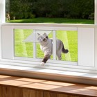 Slsy Pet Cat Door For Window  Adjustable 23 -46  W Window Cat Door Insert 12 2 h