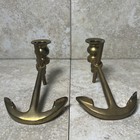 6  Brass Anchor Candlestick  Pirate  Nautical Decor   Maritime   Boat  Ship