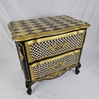 Vintage End Table Nightstand 2 Drawer Baroque Mackenzie Childs Inspire Painted