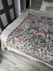 Bohemian Woven Jacquard Throw Blanket 100  Cotton Floral Wall Tapestry 50x60 In