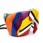 Loewe Bag Elephant Shoulder Bag Multicolor Yellow Blue Red Black Gold Hardware