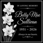 Custom Human Memorial Stone Granite Grave Marker Photo Engraved 12x12 Tree
