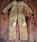 Carhart Coveralls Black Quilted Lining Distressed Usa Vtg Size 44 Thrashed