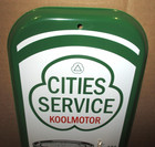 Cities Service Koolmotor Pics Old Motor Oil Can - Gas Station - Thermometer Sign