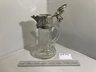 Silver Plate And Cut Glass Water Pitcher